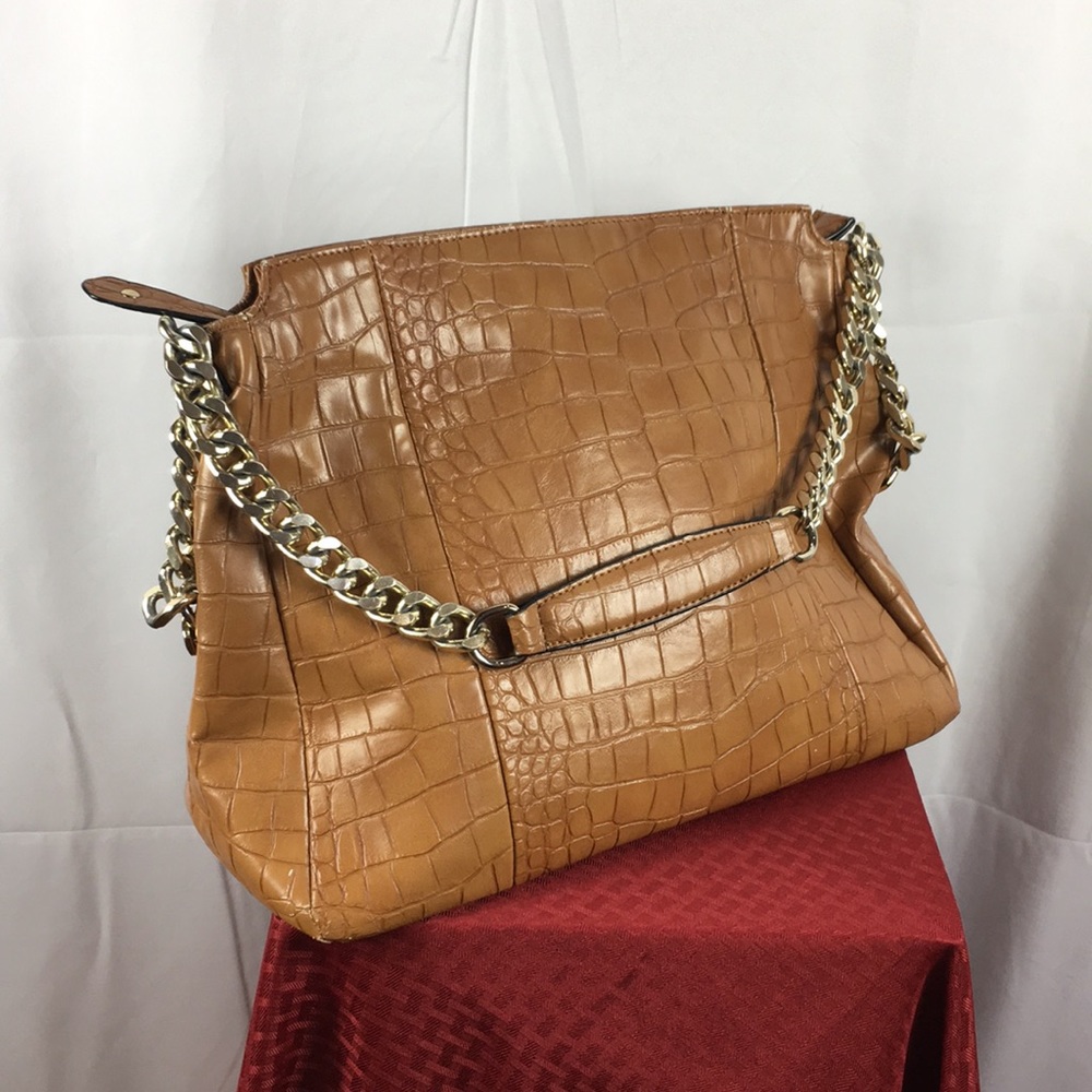 Diophy Brown Animal Print Shoulder Bag